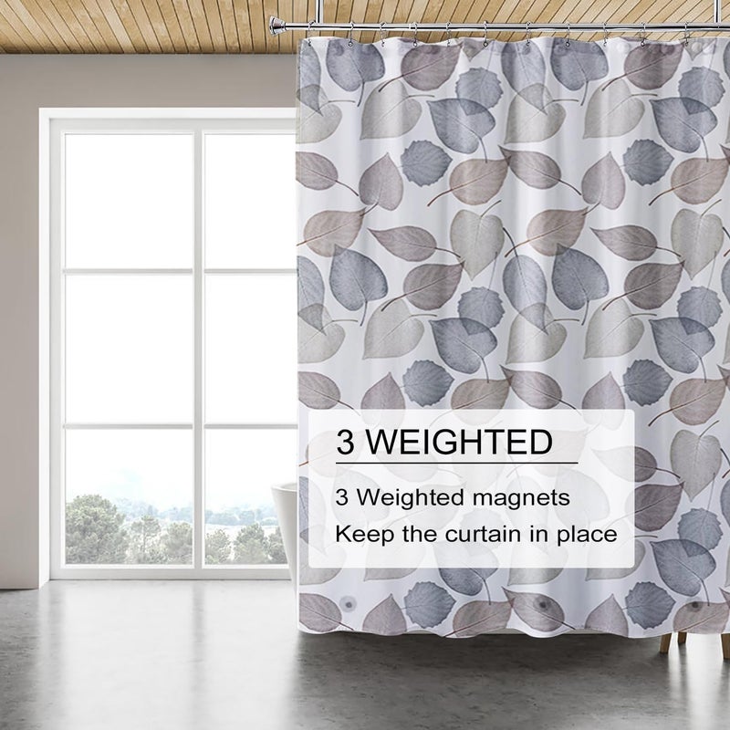TIKABC Shower Curtain Liner, 4G PEVA Shower Liner, Plastic Waterproof Shower Curtains, 72x72 inch with Grommet Holes 3 Magnetic Weights - Image 4